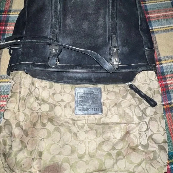 Coach black vintage leather bag large size - Picture 7 of 8